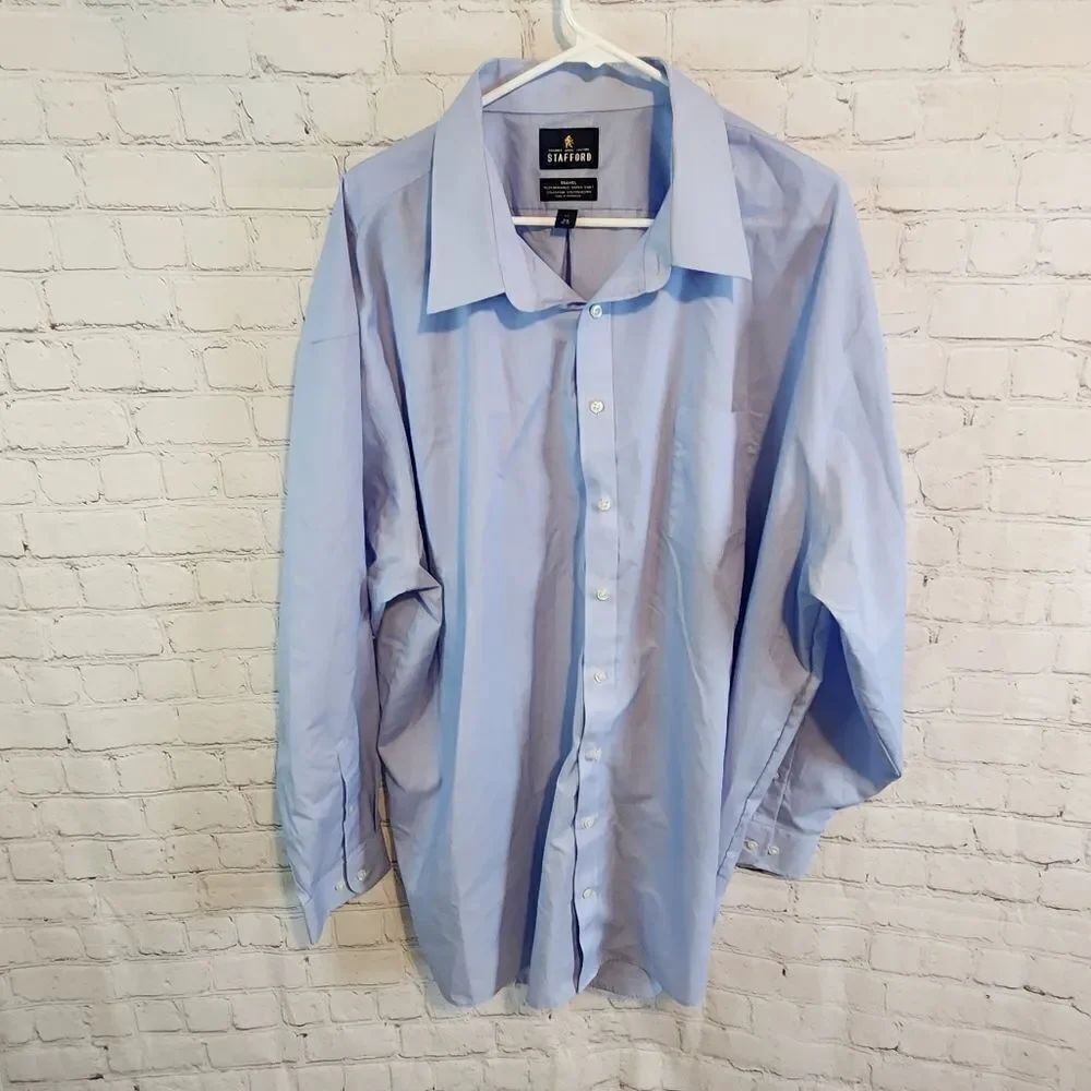 Men's Stafford "Performance Super Shirt" longsleeve button-down shirt, size XXL